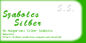 szabolcs silber business card